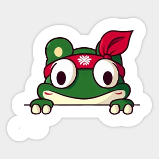 Sneaky japanese frog so cute Sticker